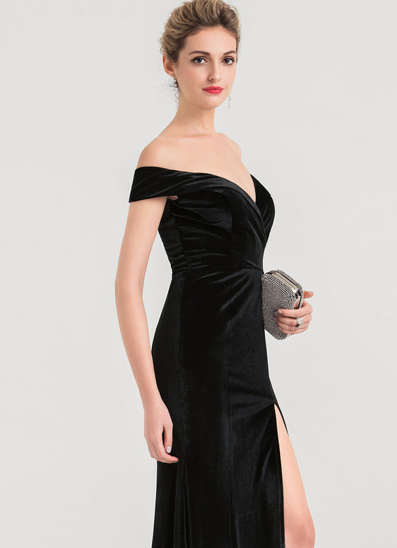 Robe Sirène Glamour En Velours - gallery 2