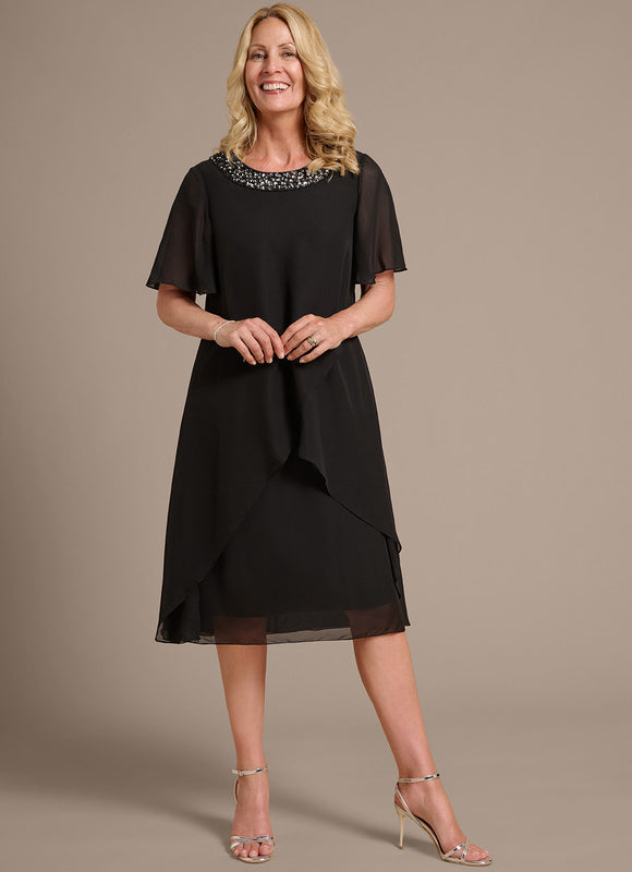 Robe Trapèze Noire Luxe - gallery 2