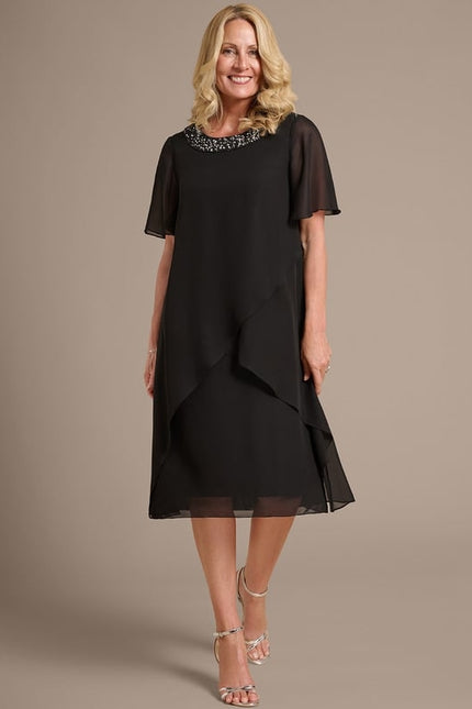 Robe Trapèze Noire Luxe
