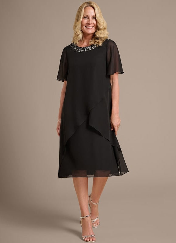 Robe Trapèze Noire Luxe