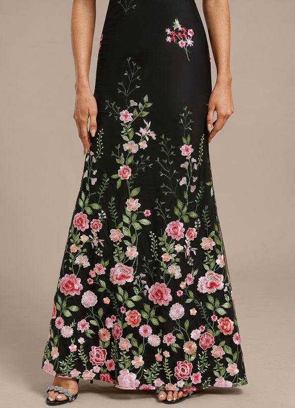 Robes Noires Longues Petite Fleurs - gallery 7