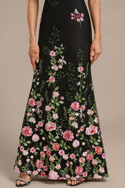 Robes Noires Longues Petite Fleurs - gallery 7