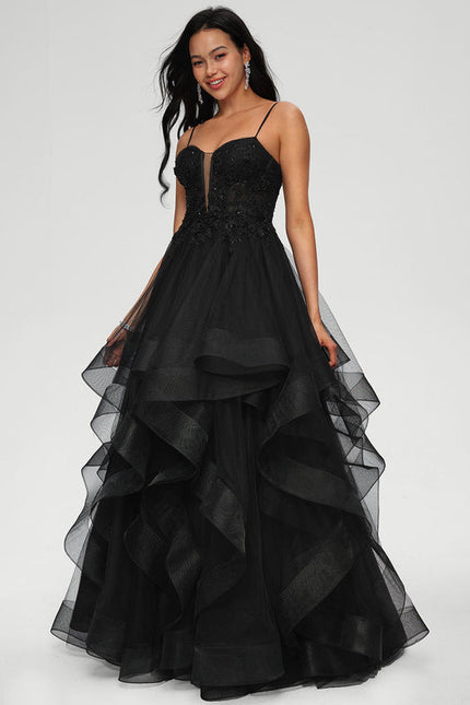 Robe De Bal Tulle À Volants - gallery 2
