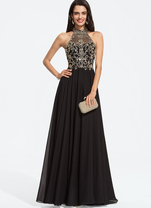 Robe De Bal Chic En Mousseline - gallery 4
