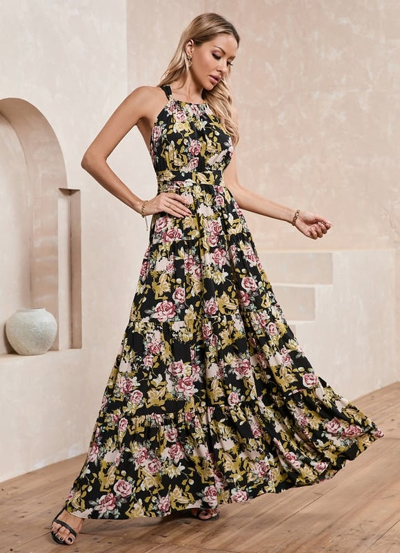 Robe Longue Noir Boheme