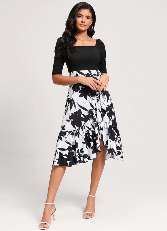 Robe Bicolore Noire Et Blanche