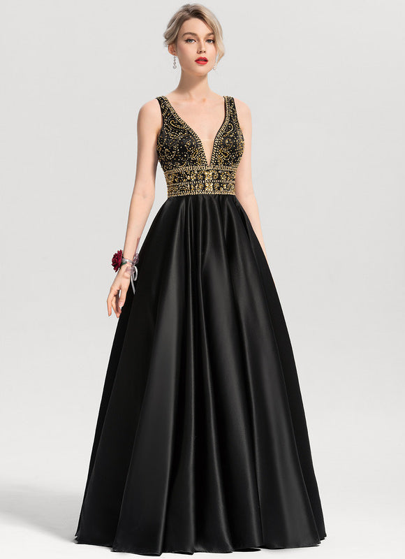 Robe De Bal Élégante À Sequins