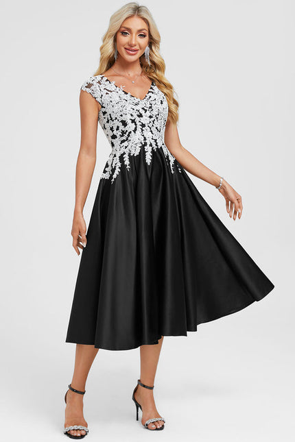 Robe Noire Décolleté Plongeant - gallery 5