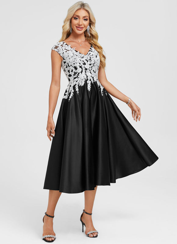 Robe Noire Décolleté Plongeant - gallery 5