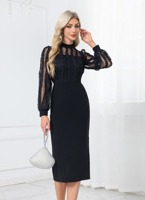 Robe Noire Plumetis
