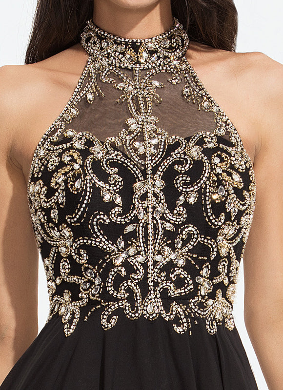 Robe De Bal Chic En Mousseline - gallery 2