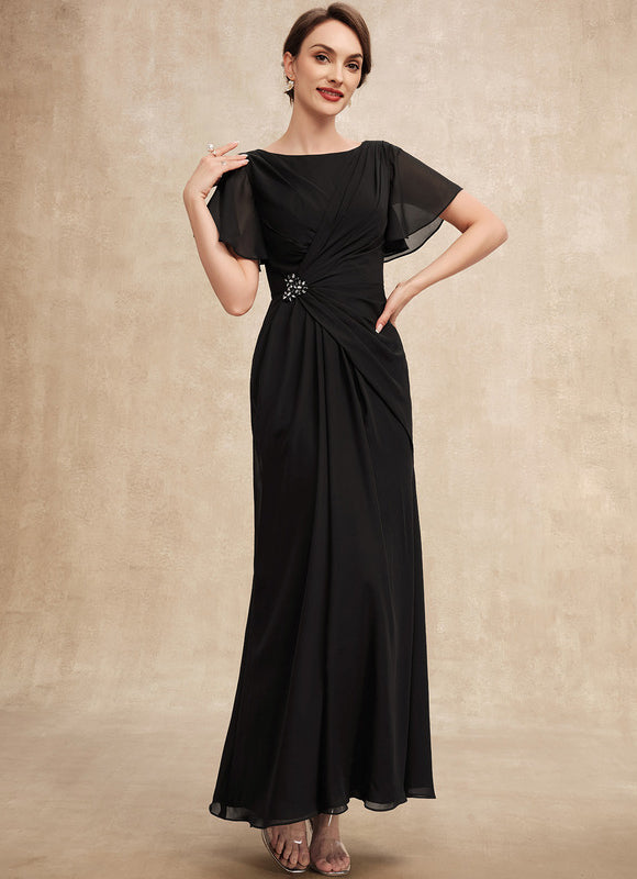 Robe Élégante Mousseline Avec Drapés - gallery 3