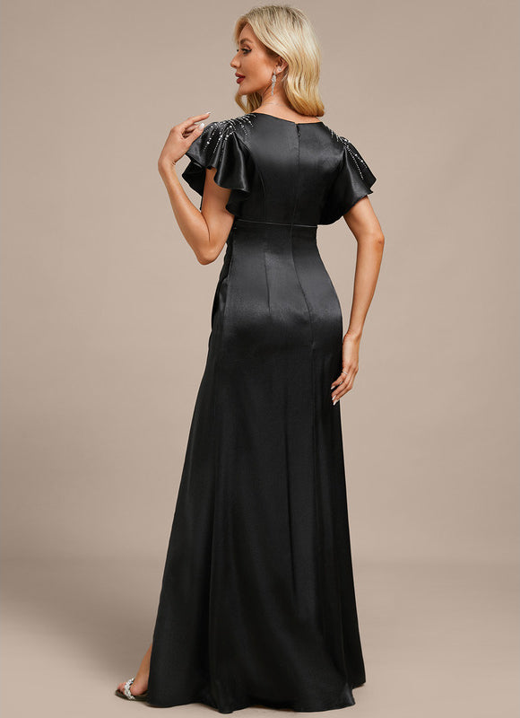 Robe Noire Soirée Portefeuille - gallery 5