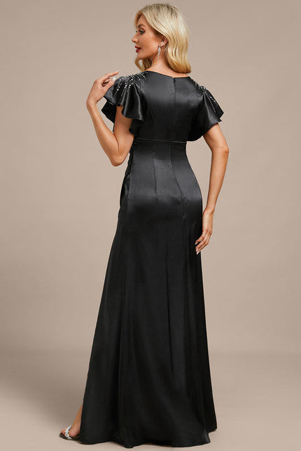 Robe Noire Soirée Portefeuille - gallery 5