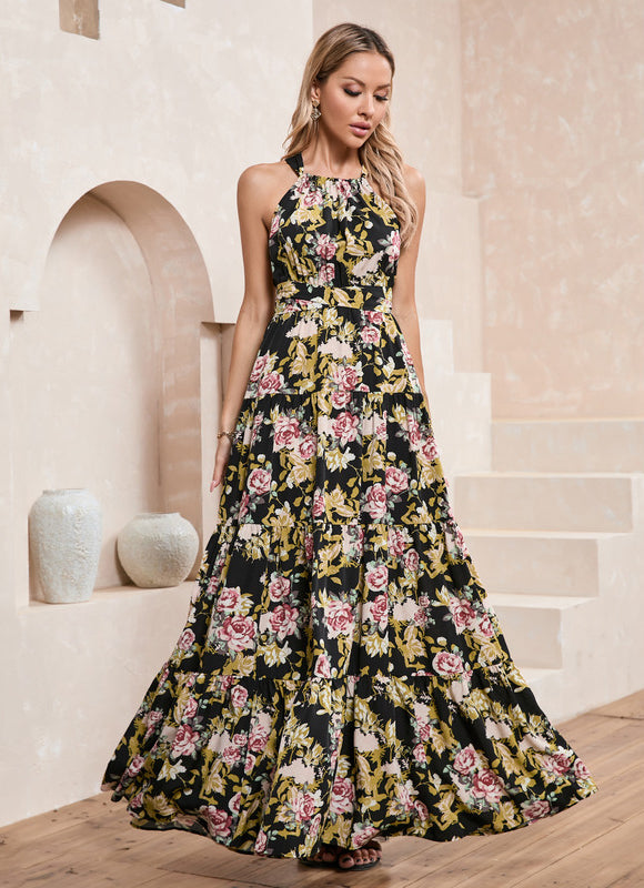 Robe Longue Noir Boheme - gallery 1