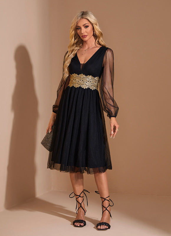 Robe Noire En Voile - gallery 4