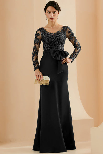 Robe Noire Luxe À Nœud. - gallery 3