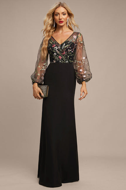 Robe Élégante À Manches Bouffantes