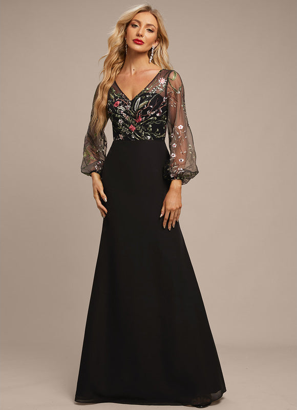 Robe Élégante À Manches Bouffantes - gallery 3