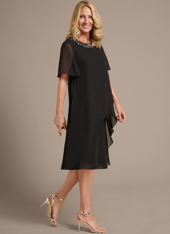 Robe Trapèze Noire Luxe - gallery 5