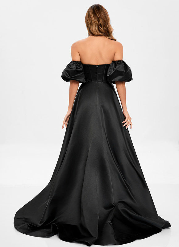 Robe Noire Décolleté Transparent - gallery 6