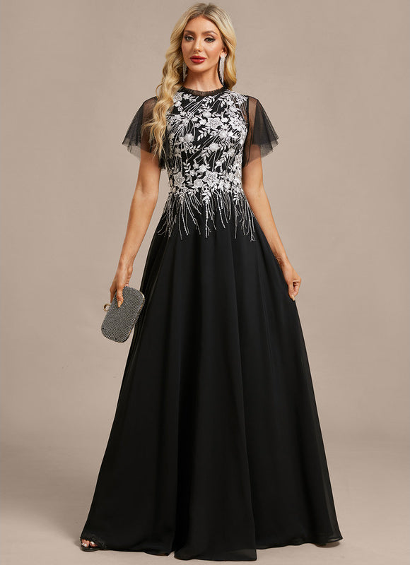 Robe Trapèze Élégante À Manches. - gallery 4