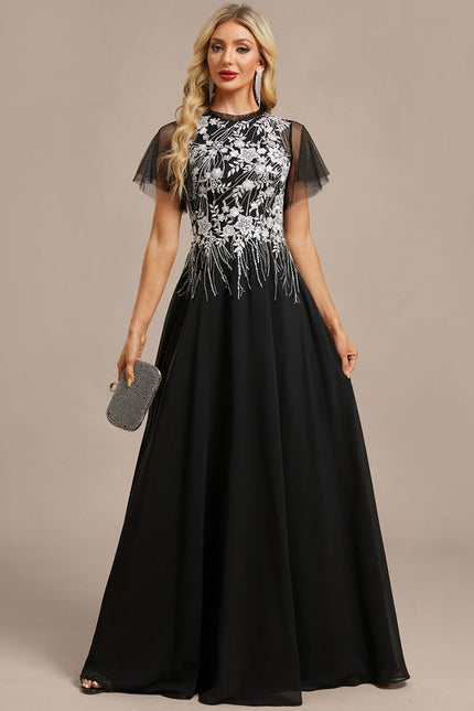 Robe Trapèze Élégante À Manches. - gallery 4