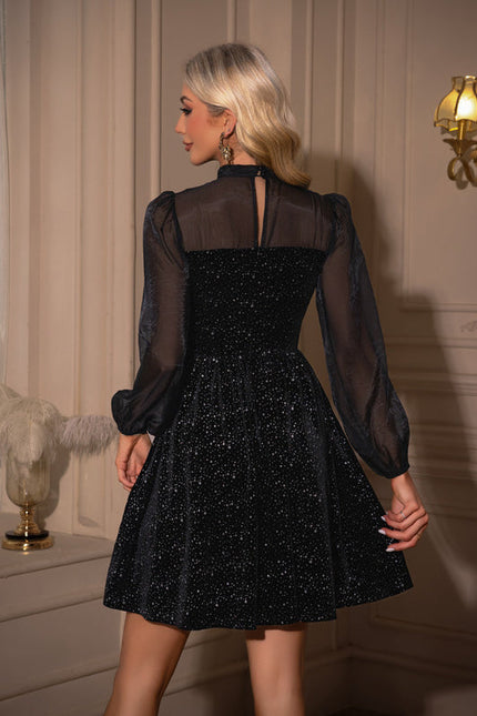Robe Noire En Velours - gallery 2