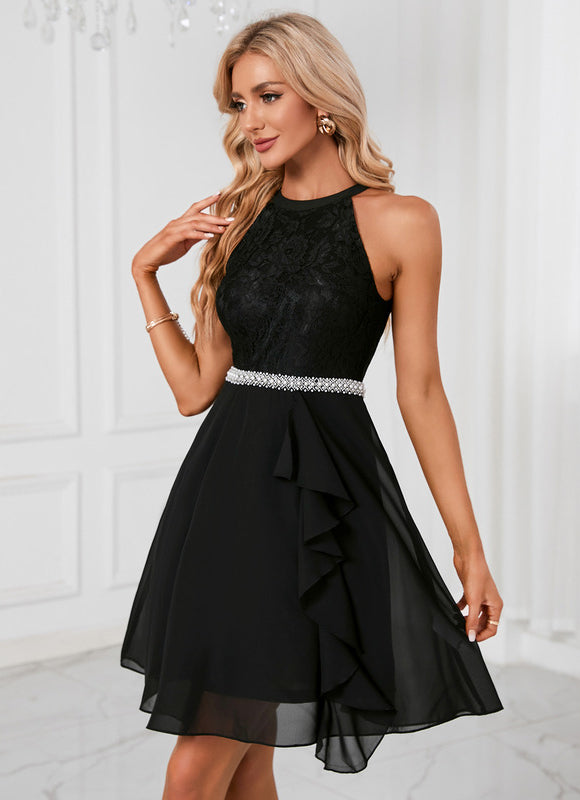 Robe Chic Dentelle Et Volants - gallery 1