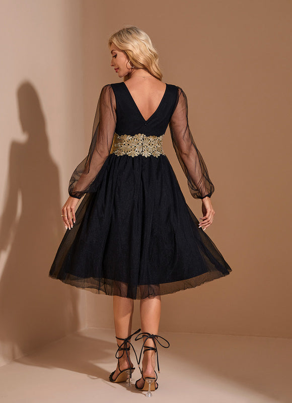 Robe Noire En Voile - gallery 1