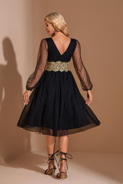 Robe Noire En Voile - gallery 1