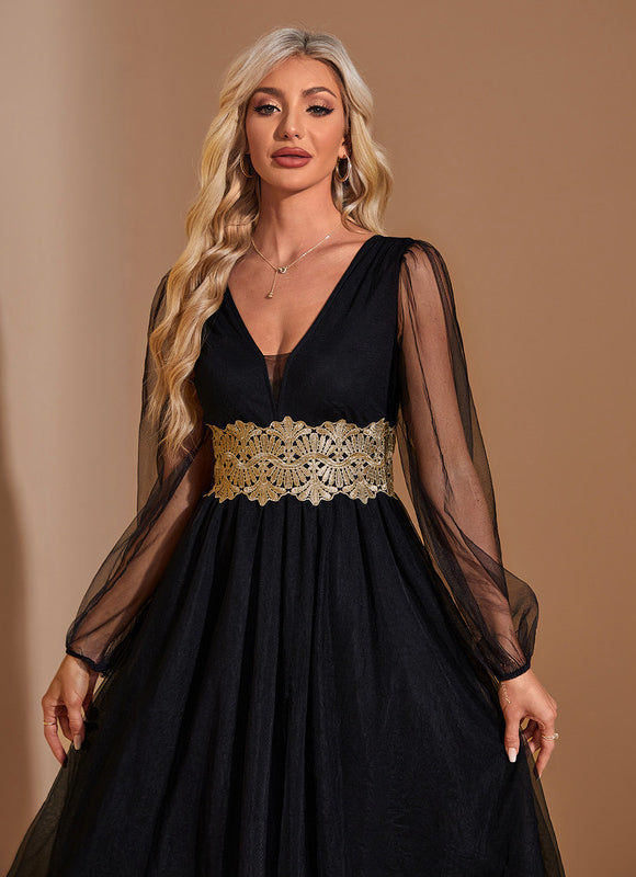 Robe Noire En Voile - gallery 2