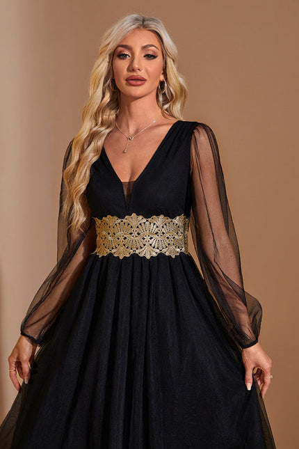 Robe Noire En Voile - gallery 2