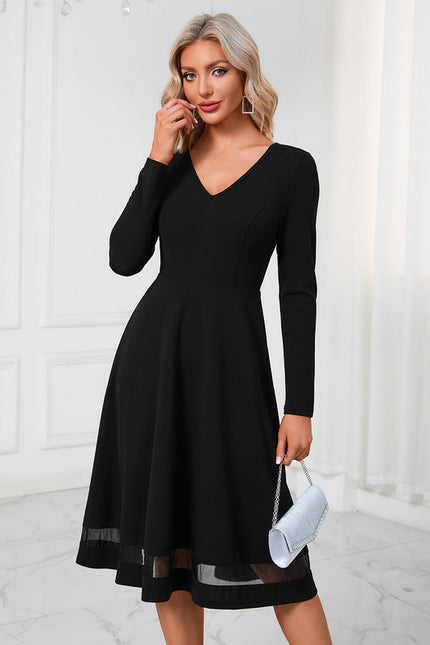 Robe Noir Col Bateau - gallery 2