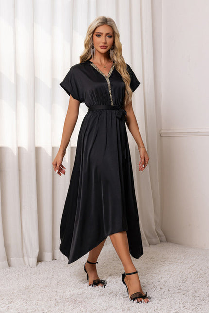 Robe Asymétrique Chic Scintillante - gallery 3