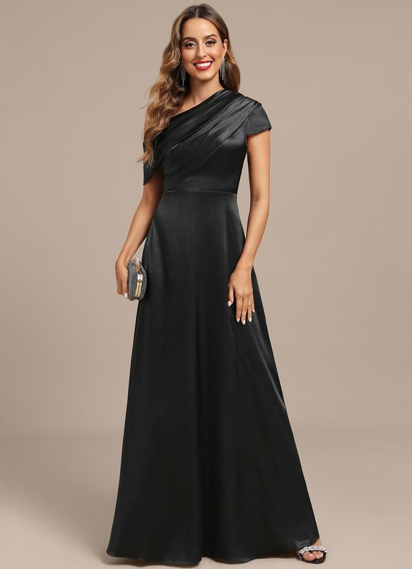 Robe Longue Noir Manche Courte