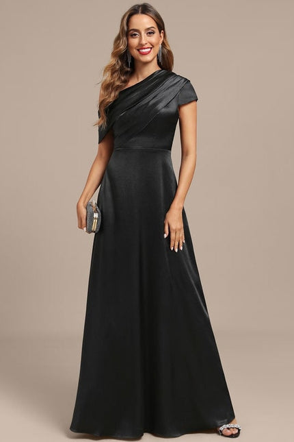 Robe Longue Noir Manche Courte