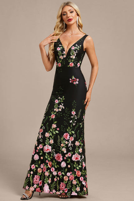 Robes Noires Longues Petite Fleurs - gallery 3