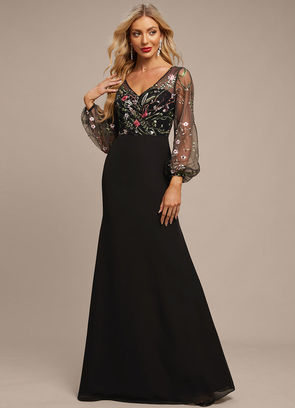 Robe Élégante À Manches Bouffantes - gallery 2