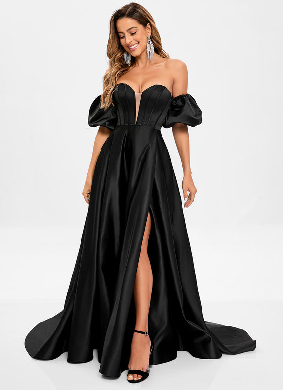 Robe Noire Décolleté Transparent