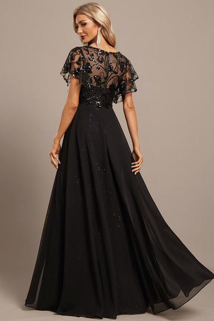 Robe Noire Luxe À Paillettes - gallery 6