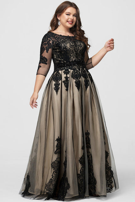 Robe De Bal Tulle Brodé Noir - gallery 9