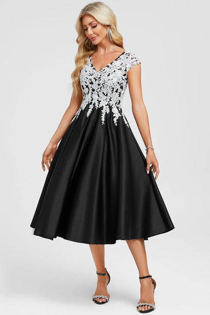 Robe Noire Décolleté Plongeant - gallery 4