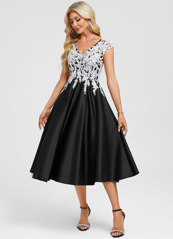 Robe Noire Décolleté Plongeant - gallery 4