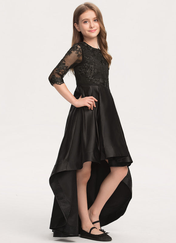 Robe Demoiselle D'Honneur Satinée Élégante - gallery 2