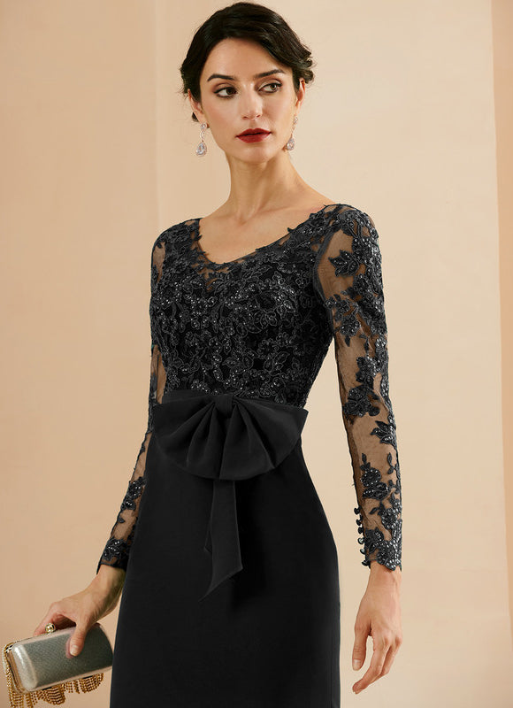 Robe Noire Luxe À Nœud. - gallery 6