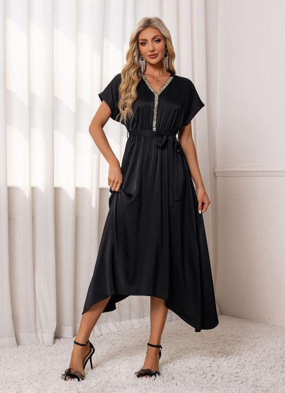 Robe Asymétrique Chic Scintillante - gallery 5