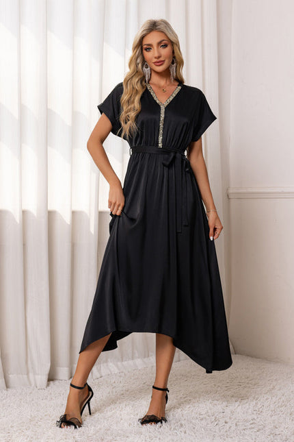 Robe Asymétrique Chic Scintillante - gallery 5