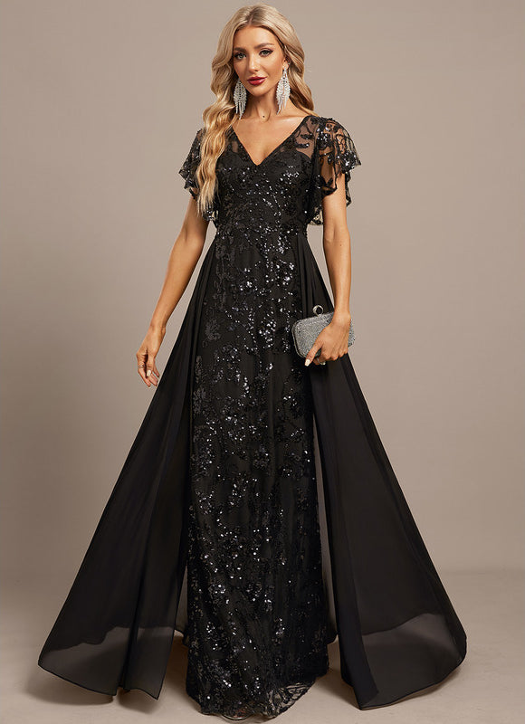 Robe Noire Luxe À Paillettes - gallery 4