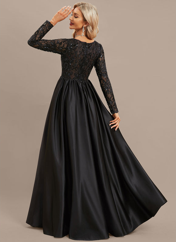 Robe Noire Luxe Satinée Élégante - gallery 6